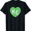 Kc Heart T Shirt City Green 2 Letter