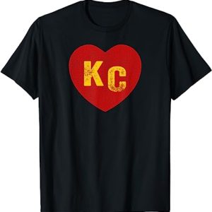 Kc Heart T Shirt Red & Yellow