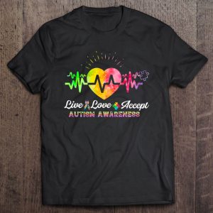 Live Love Accept Autism Awareness Shirt Autism Mom Boys Kids