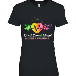 Live Love Accept Autism Awareness Shirt Autism Mom Boys Kids 2