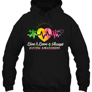 Live Love Accept Autism Awareness Shirt Autism Mom Boys Kids 3