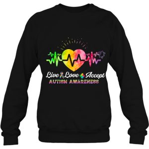 Live Love Accept Autism Awareness Shirt Autism Mom Boys Kids 4