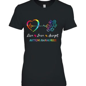 Live Love Accept Autism Awareness Tie Dye Autism Mom 2