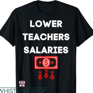 Lower Teacher Salaries T-shirt Battery Down