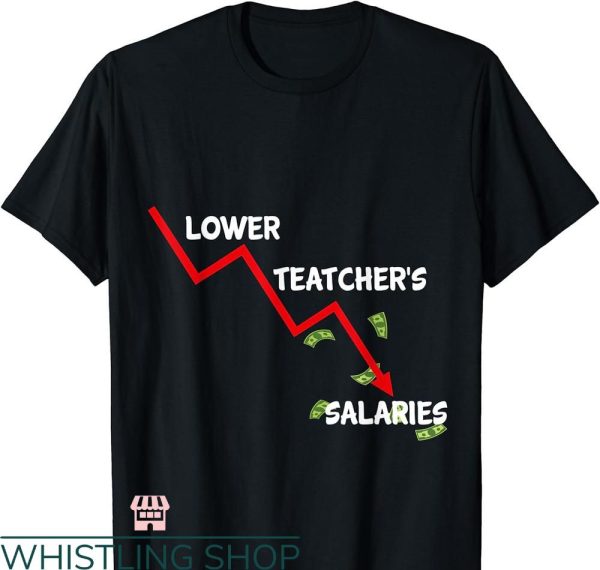 Lower Teacher Salaries T-shirt Stock Down
