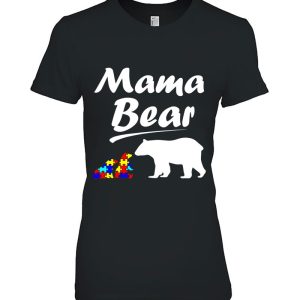 Mama Bear Autism Awareness Autism Mom With Two Cubs 2