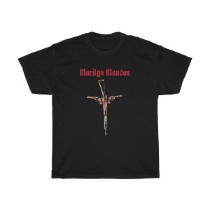 Marilyn Manson Guns God and Government Gun Cross T Shirt 2