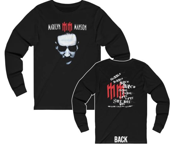 Marilyn Manson Rabble Rabble Bitch Bitch This Is The New Shit Long Sleeved Shirt