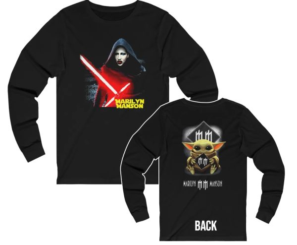 Marilyn Manson Star Wars Sith with Grogu Long Sleeved Shirt