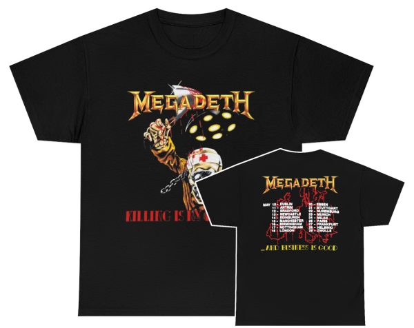 Megadeth Killing Is My Business 1988 European Tour Shirt