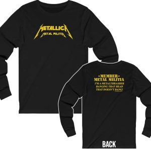 Metallica 1984 Metal Militia I’m A MetalThrasher Long Sleeved Shirt