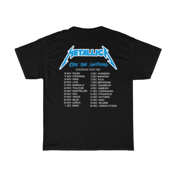 Metallica 1985 Ride The Lighting European Tour Shirt