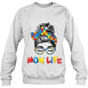 Mom Life Skull Autism Awareness Mama Women Face Wink Eyes 4