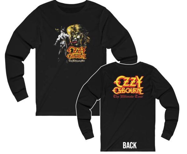 Ozzy Osboure 1986 Ultimate Sin World Tour Long Sleeved Shirt
