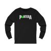 Pantera Marijuana Leaf Logo with Diamond Plate Long Sleeved Shirt