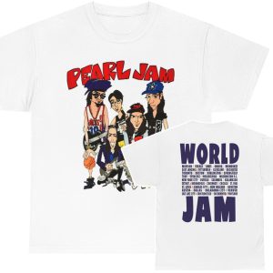 Pearl Jam 1991 Ten World Jam Tour Shirt 1