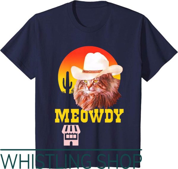 Pee Pee Poo Poo T-Shirt Meow Funny Country Music Cat Cowboy