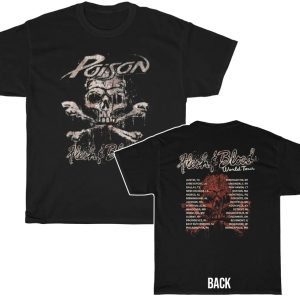 Poison 1990 1991 Flesh amp Blood Tour Shirt 1