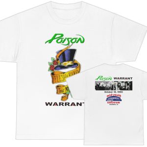 Poison Warrant October 16, 1990 Mid South Coliseum Custom Event Shirt
