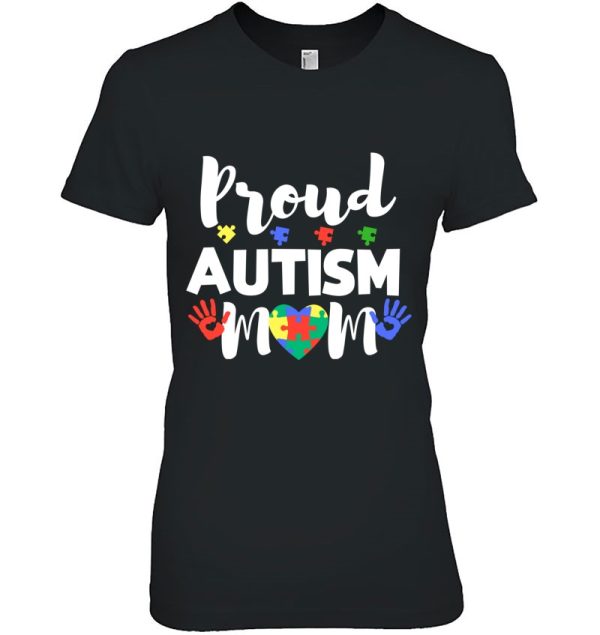 Proud Autism Mom Awareness Love Shirt Puzzle Gift