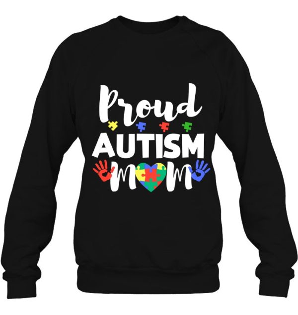 Proud Autism Mom Awareness Love Shirt Puzzle Gift