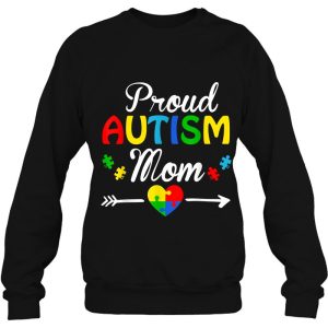 Proud Autism Mom Puzzle Heart Autism Awareness 2021 Classic 4