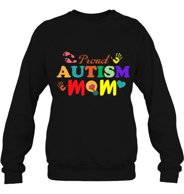 Proud Autism Mom Support Autistic Autism Awareness Design