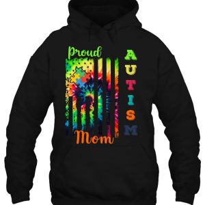 Proud Autism Mom Tie Dye Flag Autism Awareness Warrior 3