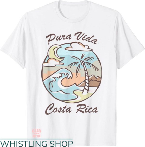 Pura Vida T-shirt Pura Vida Colorful Tropical Beach T-shirt