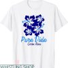 Pura Vida T-shirt Pura Vida Costa Rica Blue Hibiscus T-shirt