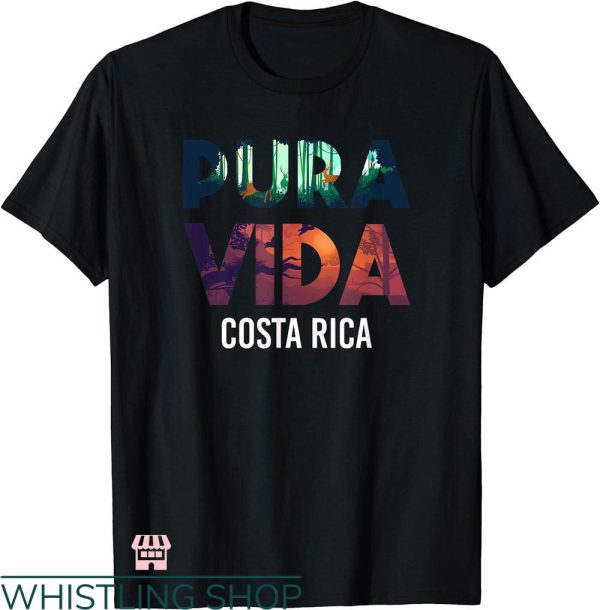 Pura Vida T-shirt Pura Vida Toucan Tropical Surf Beach Shirt