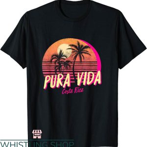 Pura Vida T-shirt Pura Vida Vintage Sunset Surfing T-shirt