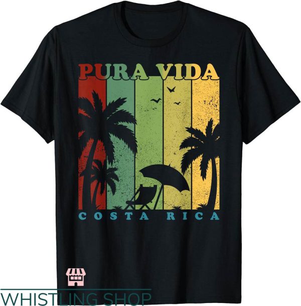 Pura Vida T-shirt Retro Vintage Summer Vacation Costa Rica