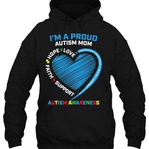 Puzzle Piece Heart Awareness Proud Autism Mom 3