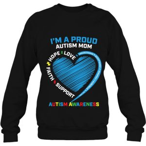 Puzzle Piece Heart Awareness Proud Autism Mom 4