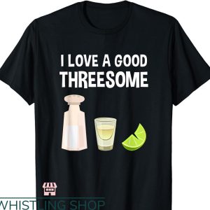 Santo Tequila T-shirt Salt Lime Tequila Threesome Bartender