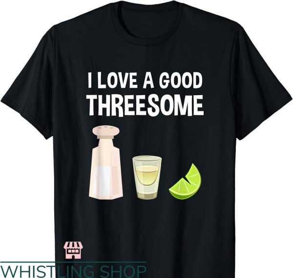 Santo Tequila T-shirt Salt Lime Tequila Threesome Bartender