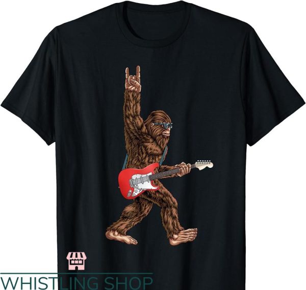 Skinny Puppy T-shirt Bigfoot Playing A Electric Guitar