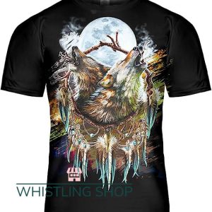 Three Wolf Moon T Shirt 3D Print Mushroom