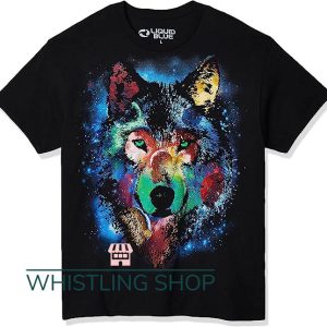 Three Wolf Moon T Shirt Liquid Blue