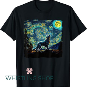 Three Wolf Moon T Shirt Starry Nigh