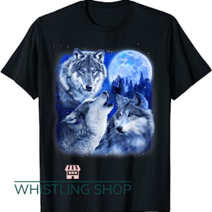 Three Wolf Moon T Shirt Wild Animal