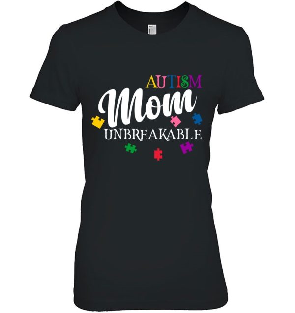 Unbreakable Autism Mom Puzzle Pieces Pullover