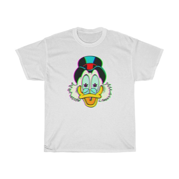 Uncle Scrooge McDuck Marijuana Leaf Eyes Stoner Shirt