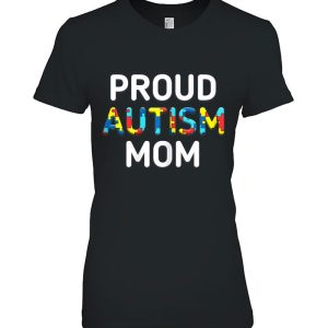 Unique Proud Autism Mom Colored Puzzle Pieces Awareness