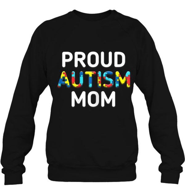 Unique Proud Autism Mom Colored Puzzle Pieces Awareness