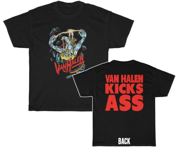 Van Halen Robot Dinosaur Van Halen Kicks Ass Shirt