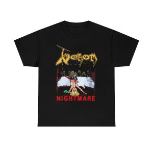Venom Nightmare Cover with Lyrics on Back Shirt