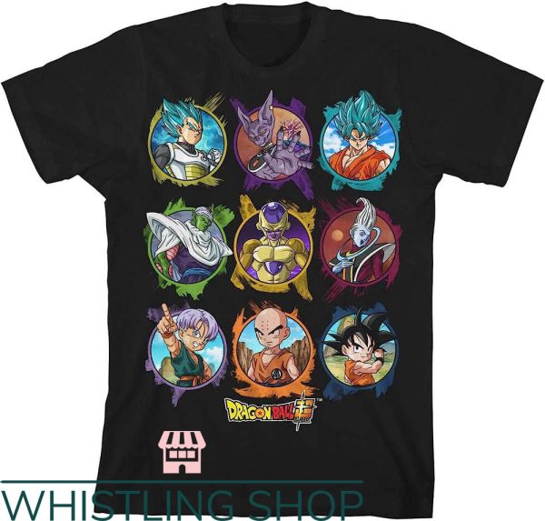 Vintage Dragon Ball Z T-Shirt Super Character Circles