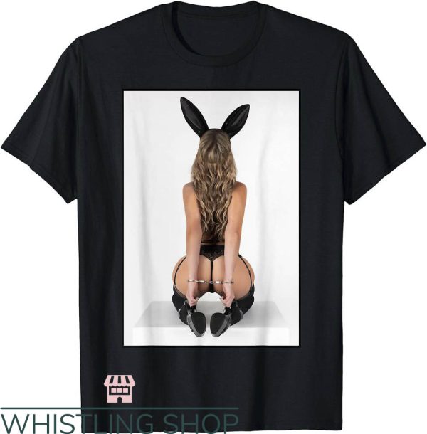 Vintage Playboy T-Shirt Pinup Girl In Handcuffs T-Shirt